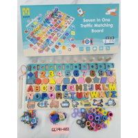 Traffic matching board wooden toys