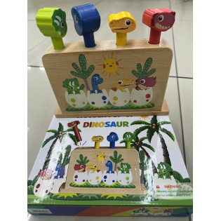 CC-141-024wooden POP-UP dinosaur wooden toys