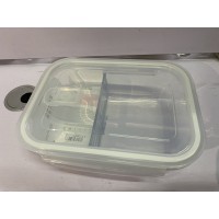Glass food container 2 compartment 1000ml