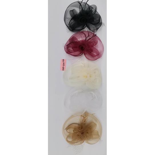 CC147-001 Netted feather hat