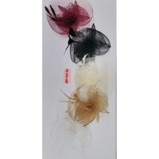 CC147-002 Netted feather hat