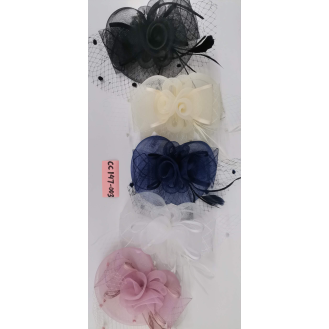 CC147-003 Netted feather hat