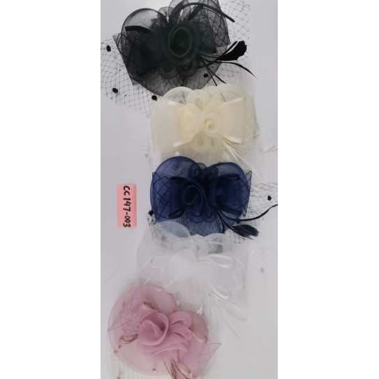 CC147-003 Netted feather hat