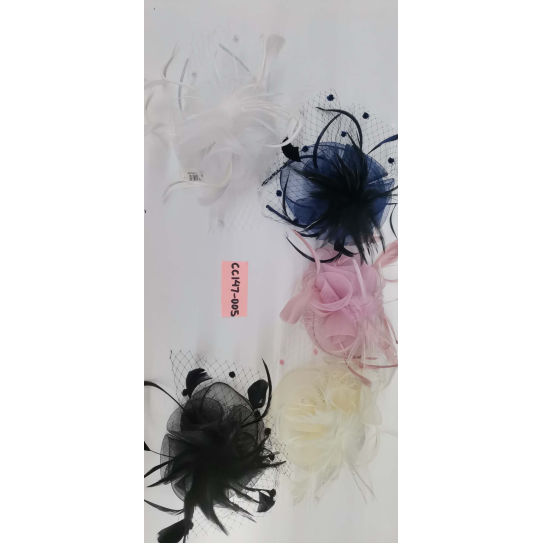 CC147-005 Netted feather hat