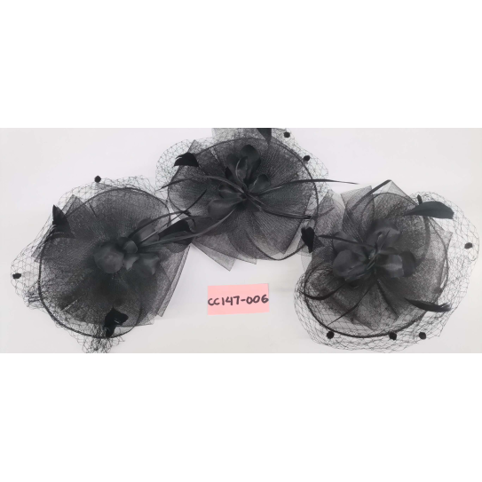 CC147-006 Netted feather hat