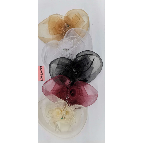 CC147-007 Netted feather hat