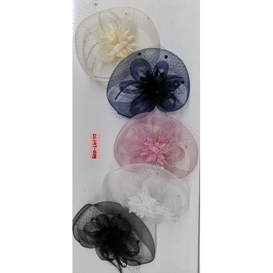 CC147-009 Netted feather hat