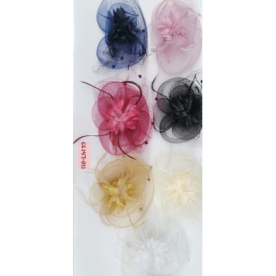 CC147-011 Netted feather hat