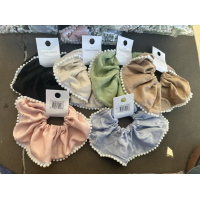 Assorted velvet hair scrunchies