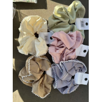 Assorted velvet hair scrunchies