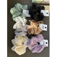 Assorted velvet hair scrunchies