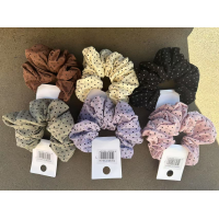 Assorted velvet hair scrunchies