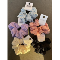 Assorted velvet hair scrunchies