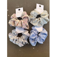 Assorted velvet hair scrunchies
