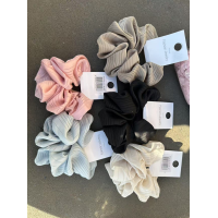 Assorted velvet hair scrunchies