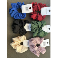 Assorted velvet hair scrunchies