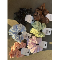 Assorted velvet hair scrunchies