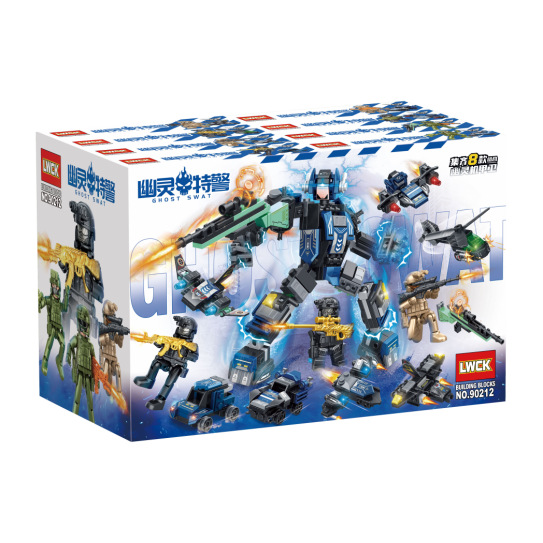 CC167-030 Ghost SWAT Police Building Block LW90212