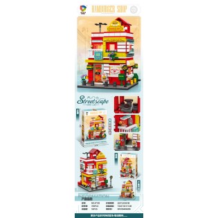 CC167-098 StreetCape Townlife Hamburger Shop Building Block47120
